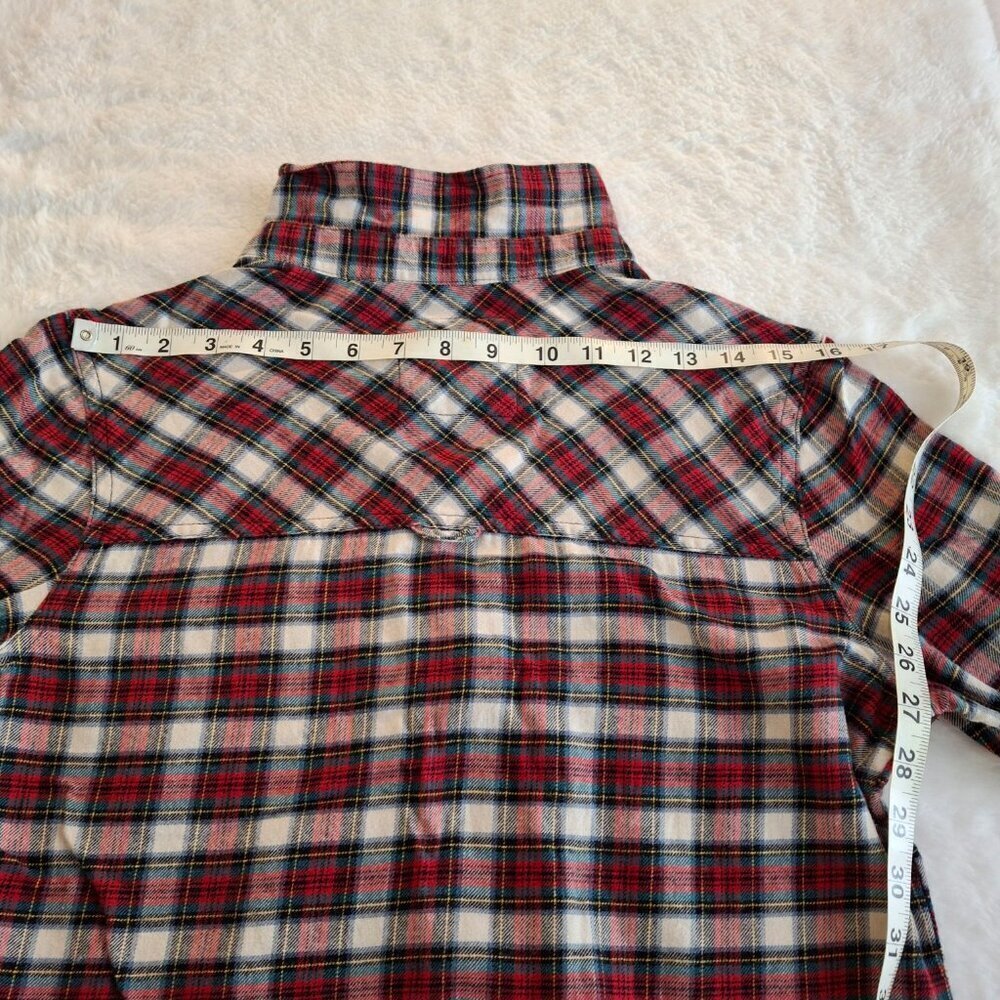 Abercrombie & Fitch Plaid Shirt Butyon Down Sz M Flannel Western Cowgirl Preppy - Picture 15 of 15
